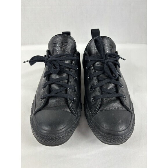 Converse Low Top Sneakers Black 8 Neoprene Gothic Goth Gothcore Black on Black - Picture 2 of 9
